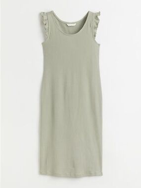 H&M MAMA Ruffle-trimmed Jersey Dress